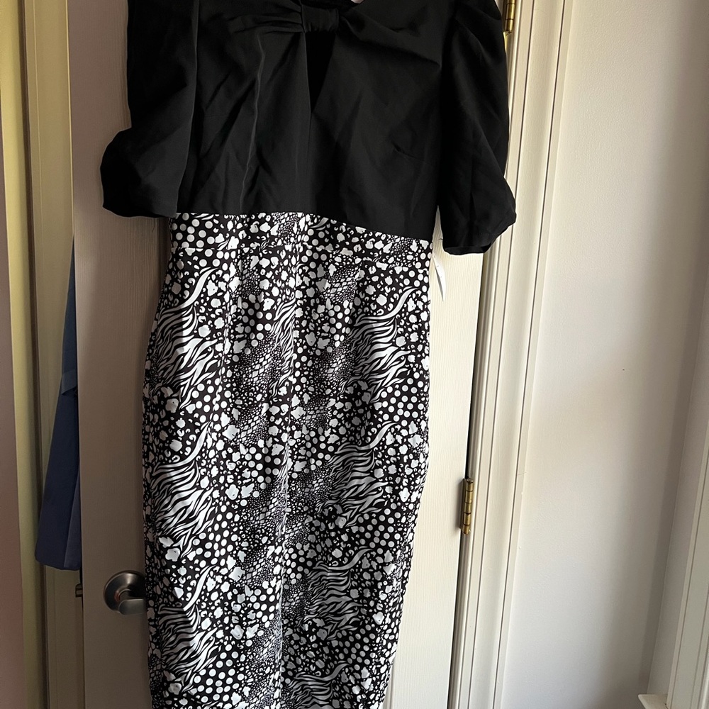 Little Mistress Black and White Dress
